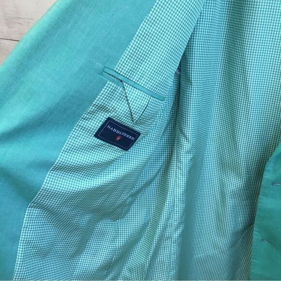 SADDLEBRED BLAZER IN MINT GREEN - Picture 8 of 9